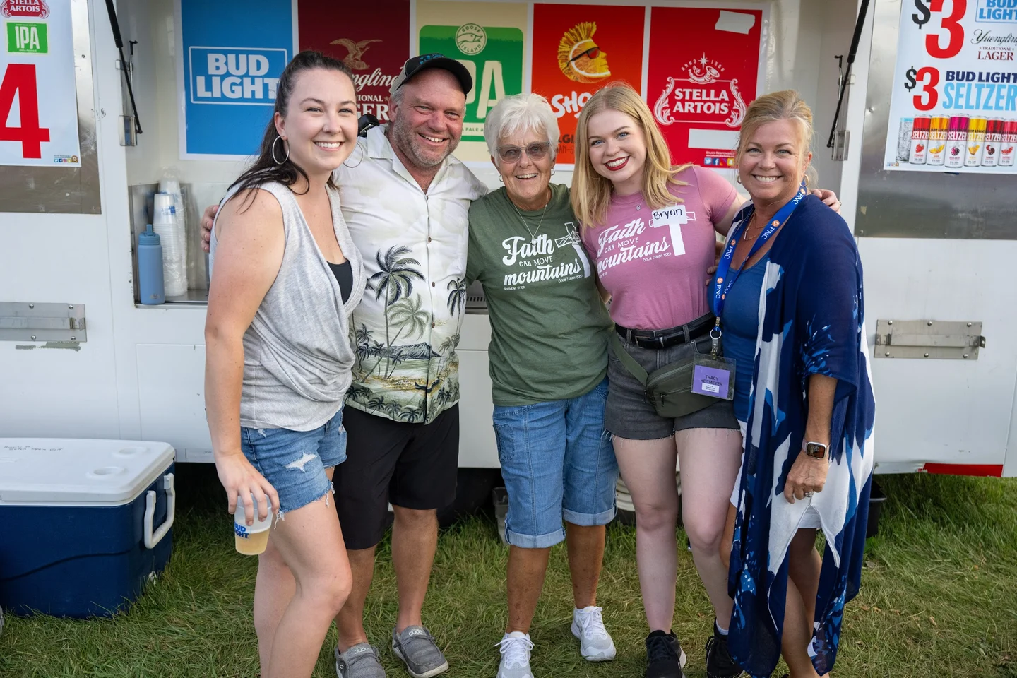 Festival beer truck serving drinks on the grounds