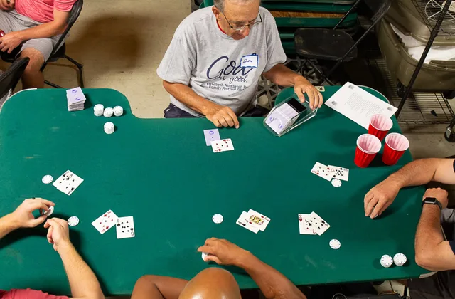 Cards and chips on a Monte Carlo table