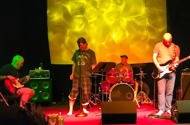 The Roundabouts performing on stage
